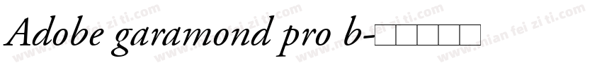 Adobe garamond pro b字体转换